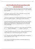 ACI Certification Exam questions with correct answers.