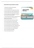 Adult Health Nursing 9th Edition TEST BANK 9780323811613