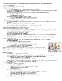 Lecture notes topic National Identity & The News CW