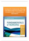 Test Bank for Fundamentals of Nursing 11th Edition Potter Perry Chapter 1-50 |Complete Guide A+
