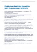 Florida Laws And Rules Exam With  100% Correct Answers 2023/2024