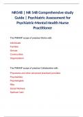 BUNDLE for NR548 | NR 548 Final Exam | Psychiatric Assessment for the Psychiatric-Mental Health Nurse Exam | Questions and Answers Graded A+ Latest 2024 | Chamberlain 