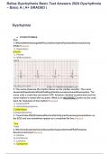 Relias Dysrhythmia Basic Test Answers 2024 Dysrhythmia – Basic A ( A+ GRADED )