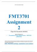 Exam (elaborations) FMT3701 Assignment 2 (COMPLETE ANSWERS) 2024 - DUE June 2024 •	Course •	Foundation Phase Mathematics - FMT3701 (FMT3701) •	Institution •	University Of South Africa (Unisa) •	Book •	Teaching Foundation Phase Mathematics FMT3701 Assignme