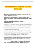 BIOINFORMATICS AND PTC TASTING EXAM 2024