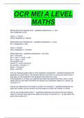 OCR MEI A LEVEL  MATHS