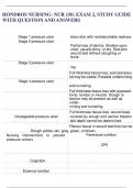 HONDROS NURSING- NUR 150: EXAM 2, STUDY GUIDE WITH QUESTION AND ANSWERS 