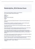 RelativityOne_RCA Review Exam with correct Answers