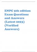 ENPC 5th edition Exam Questions and Answers (Latest 2023) (Verified Answers)