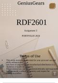 RDF2601 Assignment 3 PORTFOLIO 2024 (Questions & Answers)