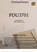 PDU3701 Assignment 3 DUE JUNE 2024 (Questions & Answers)