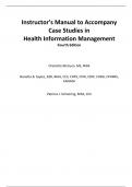 Solution Manual For Case Studies in Health Information Management 4th Edition by Patricia Schnering, Nanette B. Sayles, Charlotte McCuen