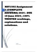 NST1502 Assignment 2 (COMPLETE ANSWERS) 2024 - DUE 18 June 2024 ; 100% TRUSTED workings, explanations and solutions.
