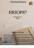 HRIOP87 Assignment 2 2024 (Questions & Answers)