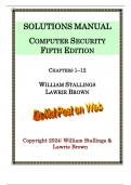 Solution Manual For Computer Security Principles and Practice, 5th Edition by William Stallings Lawrie Brown Remediated and  PAC Reports 