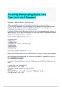 Relativity Processing Exam 10.0 Questions and Answers