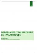 Samenvatting - Nederlands: taalperceptie en taalattitudes