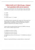 NMLS SAFE ACT MLO Exam - Federal Law questions with correct answers