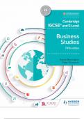 Cambridge IGCSE Business Studies 5th edition Hodder Education
