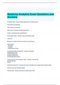 Relativity Analytics Exam Questions and Answers