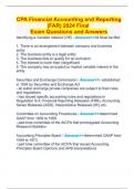 CPA Financial Accounting and Reporting (FAR) 2024 Final  Exam Questions and Answers