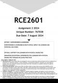RCE2601 Assignment 2 (ANSWERS) 2024 - DISTINCTION GUARANTEED