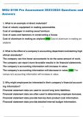 WGU D196 Pre Assessment 2023/2024 Questions and  Answers