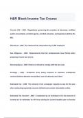 H&R Block Income Tax Course  QUESTIONS & ANSWERS 2024 ( A+ GRADED 100% VERIFIED)