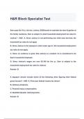 H&R Block Specialist Test questions & answers 2024 ( A+ GRADED 100% VERIFIED)