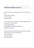 H&R Block Midterm Review questions & answers 2024 ( A+ GRADED 100% VERIFIED)
