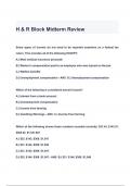 H & R Block Midterm Review questions & answers 2024 ( A+ GRADED 100% VERIFIED)