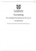 Accounting for Cambridge International AS & A Level COURSEBOOK David Hopkins, Deborah Malpas, Harold Randall & Michael Seagrove