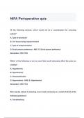 NIFA Perioperative questions & answers 2024 ( A+ GRADED 100% VERIFIED)