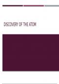 AQA GCSE Chemistry - Discovery of the Atom PowerPoint 