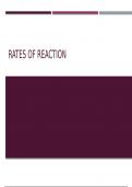 AQA GCSE Chemistry - Rates of Reaction PowerPoint