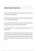 RNFA FINAL PRACTICE QUESTIONS & ANSWERS 2024 ( A+ GRADED 100% VERIFIED)