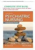 COMPLETE TEST BANK: FOR Psychiatric Nursing: Contemporary Practice 6th Edition By Mary Ann Boyd Latest Update.