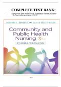 COMPLETE TEST BANK:  Community & Public Health Nursing: Evidence For Practice 3rd Edition  By Rosanna Demarco Latest UPDATE   