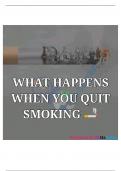 What happen when you quit smoking