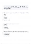 Anatomy And Physiology ATI TEAS Test study guide QUESTIONS & ANSWERS 2024 ( A+ GRADED 100% VERIFIED)