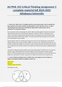 AU PHIL 252 Critical Thinking Assignment 2 complete material fall 2024-2025 Athabasca University