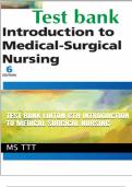 TEST BANK FOR INTRODUCTION TO MEDICAL SURGICAL NURSING LINTON 6TH EDITION BY LINTON