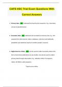 CAFS HSC Trial Exam Questions With Correct Answers