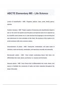 ABCTE Elementary MS - Life Science QUESTIONS & ANSWERS 2024 ( A+ GRADED 100% VERIFIED)