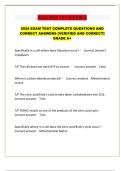 ASU BIO 181 EXAM 2  2024 EXAM TEST COMPLETE QUESTIONS AND CORRECT ANSWERS [VERIFIED AND CORRECT] GRADE A+
