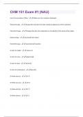 CHM 151 Exam #1 (NAU)Questions with 100 % correct answers | verified