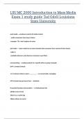LSU MC 2000 Introduction to Mass Media Exam 1 study guide Tad Odell Louisiana State University