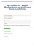 2024-2025 EDUC 750 – Survey of Educational Research and Ethical Research Conduct Liberty University