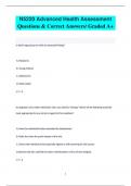 N5220 Advanced Health Assessment Questions & Correct Answers/ Graded A+