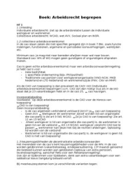 Samenvatting Arbeidsrecht Begrepen